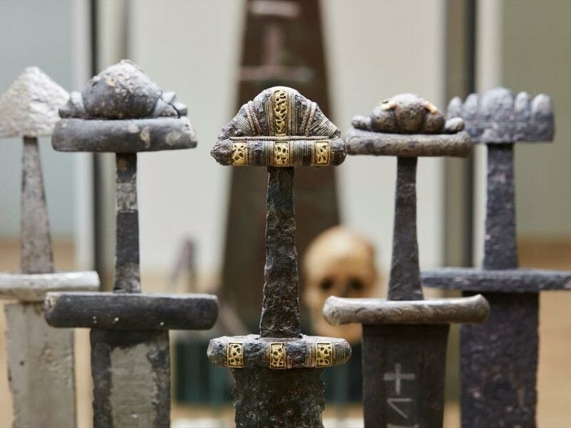 Photo depicting ancient swords.