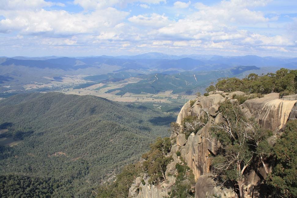 Stunning view over the edge at the Challet at the top of Buffalo.