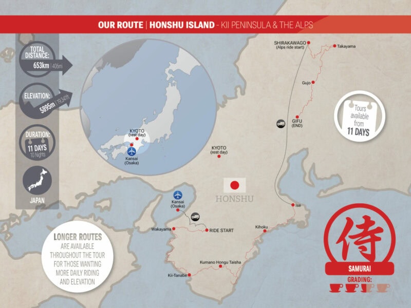 A cycle tour map