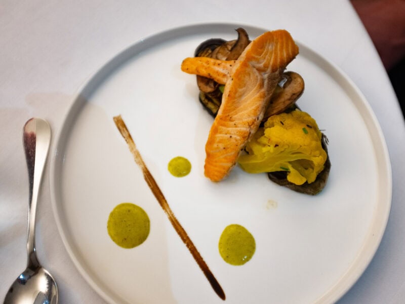 Beautifully presented restaurant meal