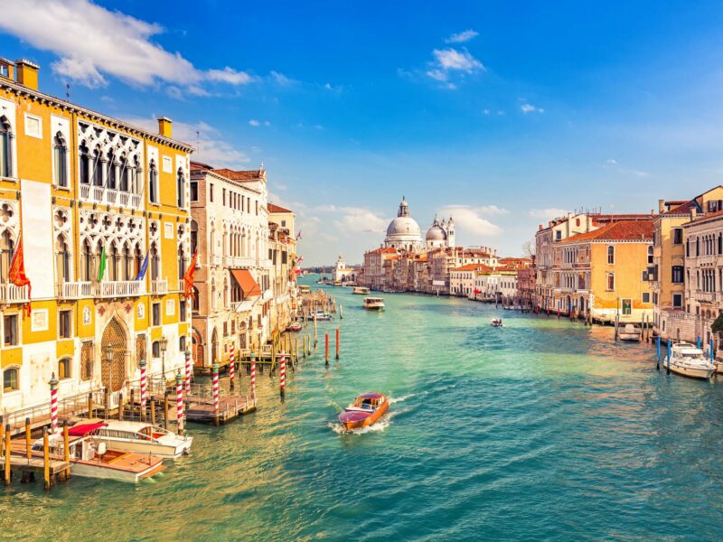 Boats on Venice Grand Canal
