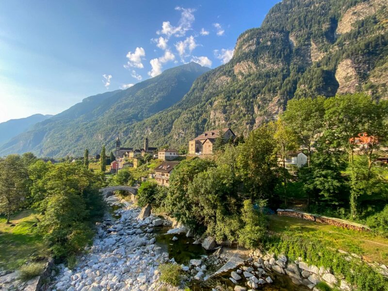 Beautiful view of Giornico Switzerland